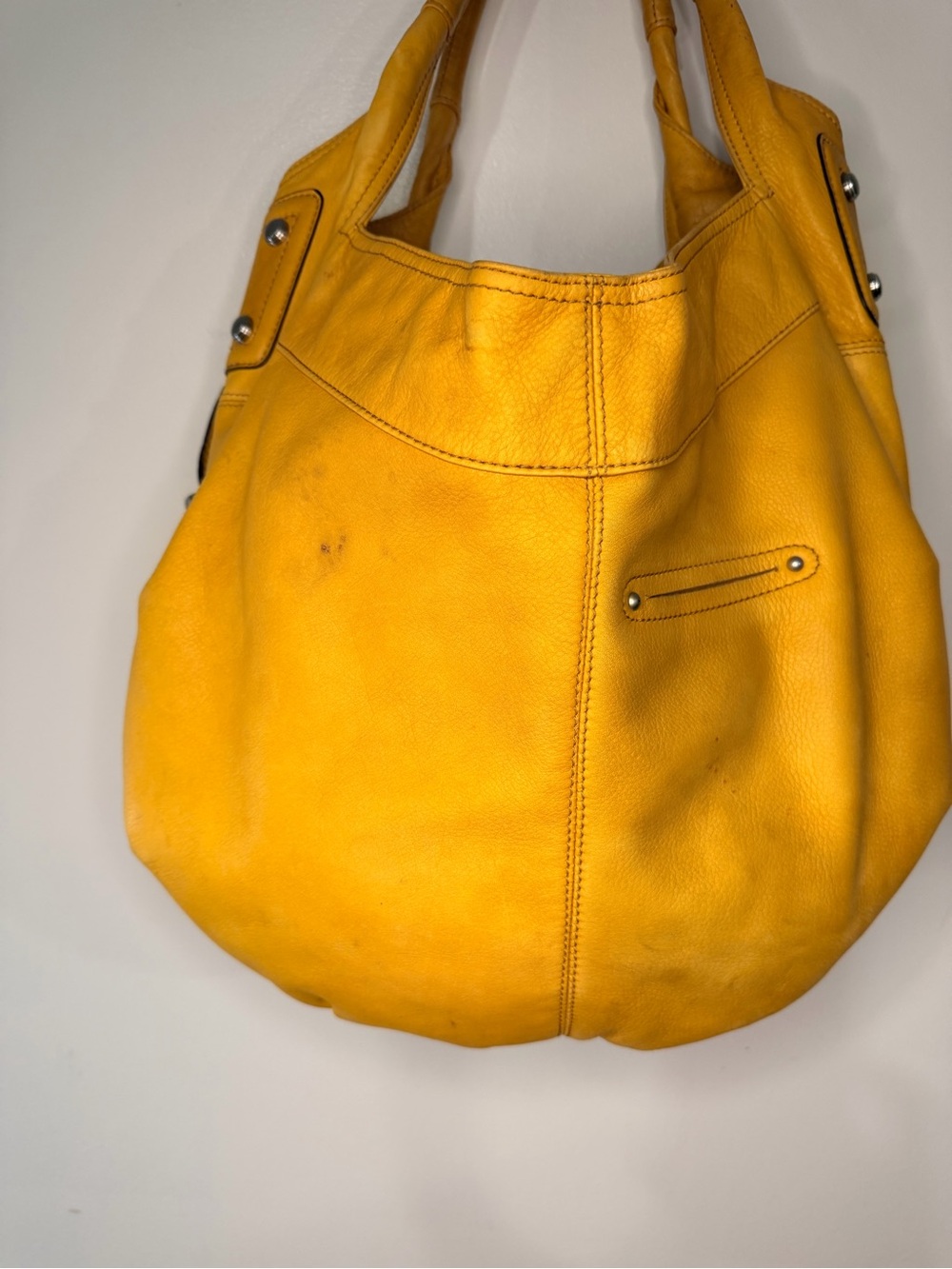 b. makowsky Mustard Leather Hobo Bag - Picture 8 of 9